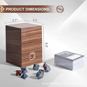 Boîte de rangement en bois pour cartes MTG avec plusieurs compartiments doubles pour cartes et dés, compatible Yu-Gi-Oh! Cartes - Boîte de rangement - Product Image 5