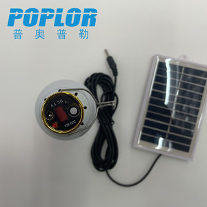 หลอดไฟ LED พลังงานแสงอาทิตย์ Poplor 12W สำหรับตั้งแคมป์กลางแจ้ง พร้อมตะขอและแผงโซลาร์เซลล์ ได้รับการรับรองมาตรฐาน CE แบตเตอรี่ลิเธียม อายุการใช้งาน 25000 ชั่วโมง - Product Image 5