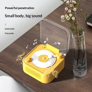 Nuevo Altavoz Inalámbrico Retro con <span class=keywords><strong>Tocadiscos</strong></span>, Salida de 5W, Reproductor de Discos Portátil, Mini <span class=keywords><strong>Tocadiscos</strong></span> de Escritorio <span class=keywords><strong>para</strong></span> Uso en Exteriores - Product Image 3