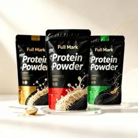 Sachets Doypack Personnalisés pour Poudre Protéinée, Anti-Odeur, Haute Barrière Alimentaire, avec Fermeture Éclair