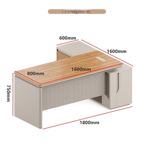 Nuevo Escritorio de muebles de oficina con cajón Gerente Boss Muebles de oficina comercial Escritorio de trabajo de computadora ejecutiva en forma de L - Product Image 6