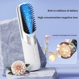 Mini Plancha de Pelo Eléctrica Inalámbrica USB Profesional con Iones Negativos para Mujer, Cepillo de Carga Inalámbrica - Product Image 5