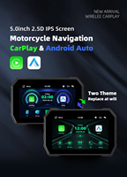 Petite taille 5 pouces Navigation moto étanche Carplay écran d'affichage Portable moto sans fil Android Auto moniteur