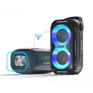 Home woofer speaker LED light audio sound music system smart dj mini sound box tf card bt subwoofer wireless portable speaker