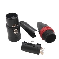 Microphone haut de gamme EBY à tête trois broches en cuivre nickelé noir, avec connecteur XLR équilibré mâle/femelle
