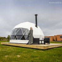 Luxuriöses Glamping-Kuppelzelt 4m mit Küche, Bad und Essbereich für Sternbeobachtung und Wüstenaufenthalte, mit werkseitig angepasster Vier-Jahreszeiten-Windschutzfunktion