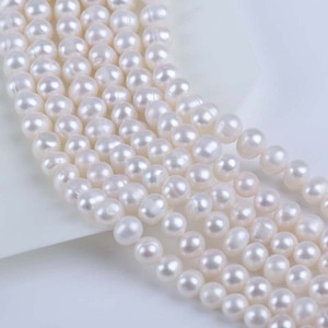 Perlas de Agua Dulce Blancas Casi Redondas de 7-8 mm al por Mayor de Zhuji, Cuentas Sueltas Rosadas Semiterminadas para Manualidades DIY - Product Image 4