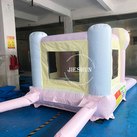 Mini château gonflable gonflable à usage Commercial, maison gonflable de mariage couleur pastel avec petite piscine