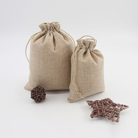 Sacs en jute personnalisés avec cordon de serrage, pochettes anti-poussière réutilisables, sacs de courses écologiques en chanvre et toile de jute avec cordon pour emballage cadeau