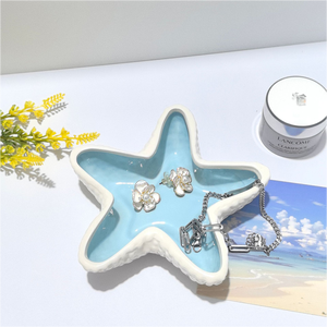 Creative and Unique Ins-Style Elegant Starfish <strong>Shell</strong> Ceramic Home Decor Storage <strong>Ornaments</strong> - Product Image 6