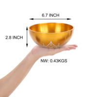 Bols de musique Tuned 576 HZ D5 Note 6.7 Inch of Schumann Frequency Therapy for Sound Healing Bath Idéal pour la méditation Yoga