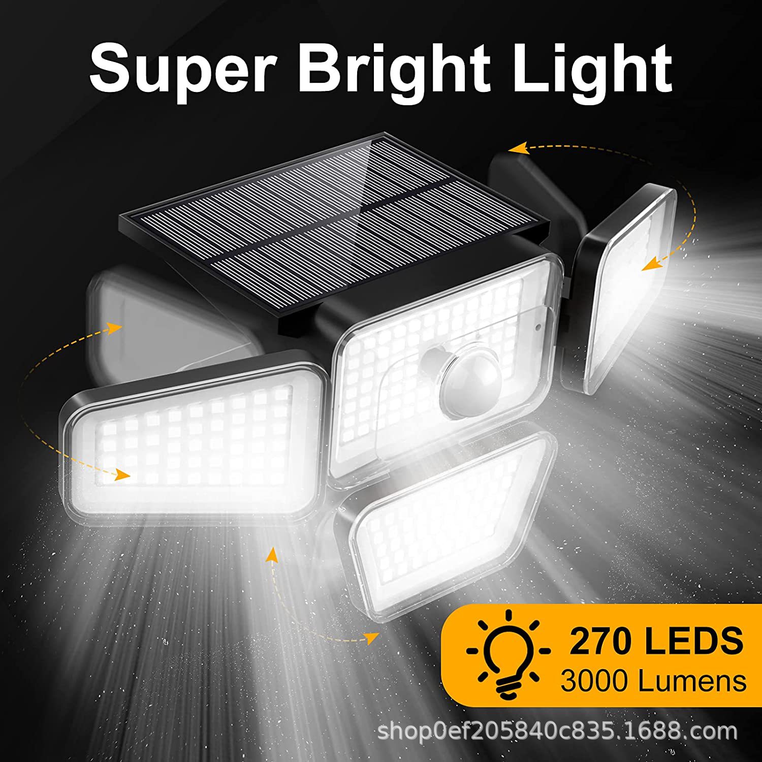 Новое поступление, уличный современный водонепроницаемый светодиодный настенный светильник премиум класса с двойным датчиком движения, 900 лм, IP65, на солнечной батарее