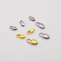 Fermoir en acier inoxydable 316L plaqué or PVD pour bracelet, collier, chaîne, fabrication de bijoux à bricoler soi-même, taille 9/11/13/15/16mm