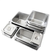 Bac Gastronorme GN en acier inoxydable standard NSF, épaisseur 0,6 mm, 530x325x40 mm, pour service buffet, hôtels et restaurants, Jasonlon