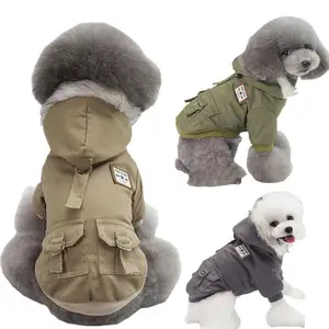 Fabrikant Hoodie Verdikte Zak Warme Jas Voor Kleine Hond Luxe Kleding Groothandel Ontwerpers Winter Hondenkleding