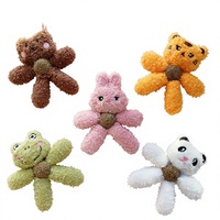 Balle à chatouiller en peluche à motif de dessin animé, jouet à mâcher pour chat, résistant aux morsures, pour le nettoyage des dents et anti-ennui, fournitures pour animaux de compagnie