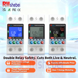 Rmshebei Tuya เครื่องวัด63A ตัดวงจรแบบปรับได้, เครื่องวัดพลังงานไวไฟมิเตอร์ดิจิตอลการรั่วไหลของดินเฟสเดียว63A 220V - Product Image 1