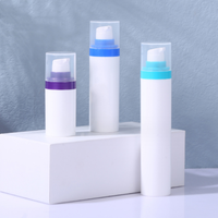 Vente en gros de flacons pompe en plastique sans air en vert violet Blue-50ml 15ml 30ml avec joint pulvérisateurs pour lotion