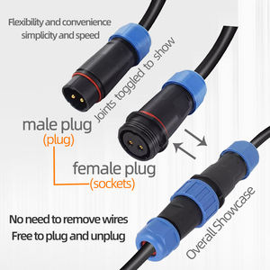 Conectores de Cable LED Impermeables IP68 de 2, 3 y 4 Pines, Enchufe y Toma NC20 de Cobre de 16A para Aviación, Roscados - Product Image 3