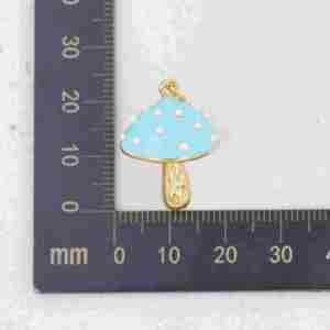 Liontin Perhiasan Jamur Trendy Berlapis Emas Tembaga Warna-warni <span class=keywords><strong>3D</strong></span> Enamel Aksesoris Kalung Liontin DIY Hadiah Perhiasan - Product Image 6