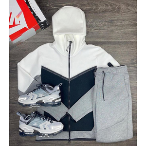 Ensemble de sport décontracté pour homme, sweat à capuche zippé, impression personnalisée OEM, survêtement pour homme - Product Image 2