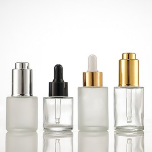 Flaconi in Vetro Vuoti Rotondi da 10ml, 20ml, 50ml con Tappo Contagocce a Pompa <span class=keywords><strong>per</strong></span> Contenitori di Lozioni, Oli e Cosmetici - Product Image 1