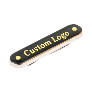 Tùy Chỉnh Sang Trọng Kim Loại Nhãn Cho Ví | Hình Chữ Nhật Nhỏ Tên Tấm Tag Tùy Chỉnh Màu Sắc Biểu Tượng Thân Thiện Với Môi Cho Người Giữ Hộ Chiếu Da - Product Image 2