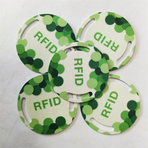 Logo có thể in nhựa không thấm nước <span class=keywords><strong>NFC</strong></span> Coin <span class=keywords><strong>tag</strong></span> với <span class=keywords><strong>2</strong></span> lỗ cho Ribbon hoặc vòng đeo tay - Product Image 5