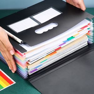 School Office Stationery Multi-color 25 Pockets A4 Paper Plastic rainbow <b>Expanding</b> <b>File</b> Folder Manufacturer - Product Image 4