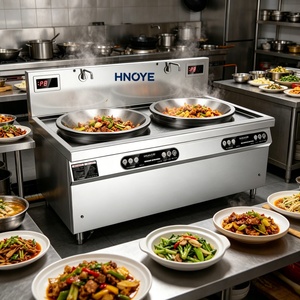 Cuisinière à induction industrielle 20KW à double brûleur pour la préparation de repas en gros volume et les buffets - Product Image 1
