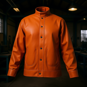 Chaqueta de seguridad para soldadura de cuero, talla M, resistente al calor 800C, para trabajadores - Product Image 2