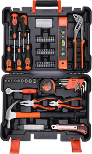 Coffret d'<span class=keywords><strong>outils</strong></span> professionnels 154 pièces en acier, mallette rigide, couleur <span class=keywords><strong>et</strong></span> logo personnalisés, comprend clé, tournevis, pinces, OEM/ODM - Product Image 1
