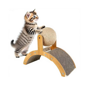 OEM ruota panoramica gatto graffiare palla resistente all'usura e Anti-scheggiatura gatto temperino auto-intrattenimento gatto giocattolo - Product Image 2