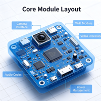 Placa PCBA de Procesamiento de Video para Videoportero, Módulo PCBA WiFi para Videoportero, Placa de Control de Audio y Video OEM ODM para Hogar Inteligente