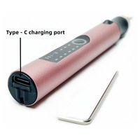 Nouvelle mini-meuleuse électrique E108 à vitesse variable, style stylo, compacte, pour le nail art, la sculpture de bijoux, rechargeable, avec batterie, pour le polissage