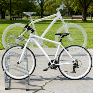 Porte-vélos <span class=keywords><strong>4</strong></span> <span class=keywords><strong>places</strong></span> peu encombrant Porte-vélos <span class=keywords><strong>4</strong></span> <span class=keywords><strong>places</strong></span>-Organisateur de garage à usage intensif pour le stockage de vélos et de matériel Vélos Affichage au sol extérieur - Product Image 5