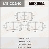 MASUMA MS-C0240 Suku Cadang Mobil Kampas Rem 04465-0T010 untuk Suku Cadang Mobil Toyota Suku Cadang Mobil untuk EXEED untuk JAECOO untuk LIVAN