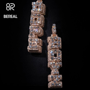 New Design Vvs Moissanite Iced Out 3D Chain Pendant Custom Hip Hop Pass Diamond <b>Tester</b> Round Cut Diamond Name Pendant Jewelry - Product Image 2