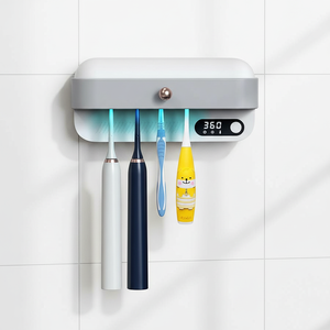 Slimme tandenborstelhouder badkamer UV-sterilisatie beste tandenborstelreiniger USB oplaadbaar wandmontage tandenborstelsterilisator - Product Image 1
