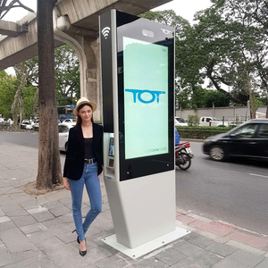 Mwe tương tác 43 55 inch <span class=keywords><strong>LCD</strong></span> màn hình cảm ứng kỹ thuật số biển hiển thị tầng thường vụ quảng cáo Totem cho thông minh trung tâm mua sắm - Product Image 2