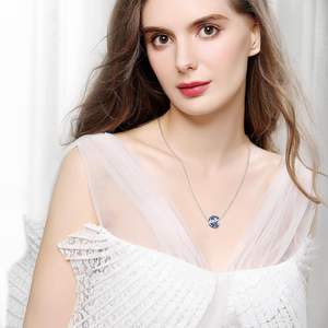 Bracelet-collier avec pendentif <span class=keywords><strong>signe</strong></span> du zodiaque en argent sterling 925 et acier inoxydable pour femme XWN X251, cristal strass, 12 constellations - Product Image 6