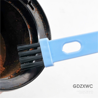Cuillère doseuse brosse 2-en-1 pour protéines en poudre, bleue, 146 mm, capacité 2g/5ml, mini gadget de cuisine portable