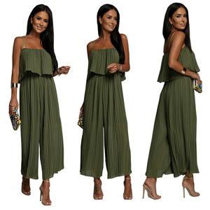 Combinaison plissée ample et tendance à bretelles pour <span class=keywords><strong>femme</strong></span> – Grande Vente - Product Image 5