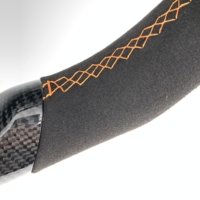 Volant en cuir et fibre de carbone véritable fait main CCExcellent pour CR-V 2007-2011, ajustement parfait à 100 %, accessoires personnalisables, amélioration
