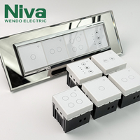 Interruptor de Panel de Vidrio Inteligente Modular Niva con WiFi para Zigbee, Interruptor y Enchufe Inalámbricos