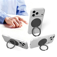Support de téléphone pliable magnétique en alliage d'aluminium avec logo personnalisé, couleur unie, rotation à 360°, antichoc, marque FGX, pour entreprise