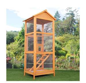 Çin tasarımları açık büyük ahşap papağan kafes büyük kuş kafesi yürümek - Product Image 6