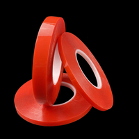 Film PET transparent, ruban adhésif acrylique double face, adhérence forte, doublure rouge pour montage d'écran tactile d'appareil électronique