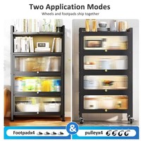 Étagère de rangement pliable en métal multicouche blanc Organisateur de ménage Support sur pied Cuisine Salon Outils alimentaires Chaussures