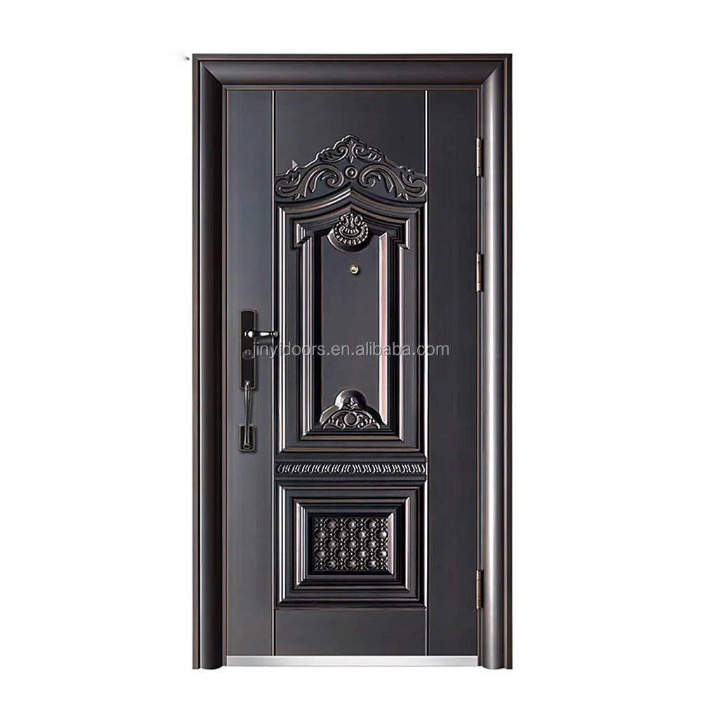 2022 JINY China Popular Hot Sale Modern Main Gate Design Door Entrance Door Security And Anti-theft